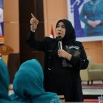 Ketua TP PKK Kabupaten Banjar, Hj Nurgita saat memberi sambutan