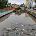 Bagian revitalisasi Sungai Veteran di belakang Kelenteng Soetji Nurani.