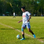 Bupati Banjar Saidi Mansyur memberikan sambutan dalam pembukaan turnamen sepak bola