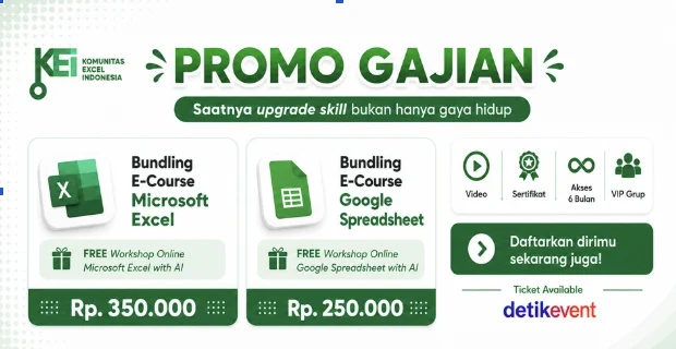 Ilustrasi belajar Microsoft Excel dan Google Spreadsheet