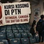 Ilustrasi calon mahasiswa baru tidak mendaftar ulang di perguruan tinggi negeri