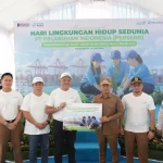 Kegiatan penanaman 2.500 bibit pohon oleh Pelindo di kawasan TPA Basirih Banjarmasin.