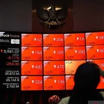 Grafik pergerakan Indeks Harga Saham Gabungan IHSG di Bursa Efek Indonesia