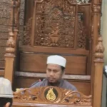 Guru Haji Aspani Anshari saat memberikan tausyiah mengenai amalan paling afdal di Masjid Al Falah Banjarmasin