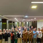 Kegiatan pertemuan Dinas Kesehatan Provinsi Kalimantan Selatan mengenai tata kelola pembudayaan hidup sehat di sekolah.