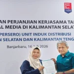 Penandatanganan kerja sama antara PLN UID Kalselteng dengan ANTARA Biro Kalimantan Selatan