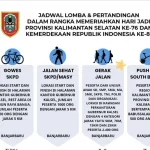 Penyelenggaraan event olahraga oleh Dispora Kalsel untuk memperingati Hari Jadi Provinsi Kalimantan Selatan ke-76 dan HUT