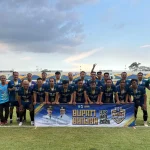 Pertandingan Turnamen Sepak Bola Piala Bupati Banjar U-40