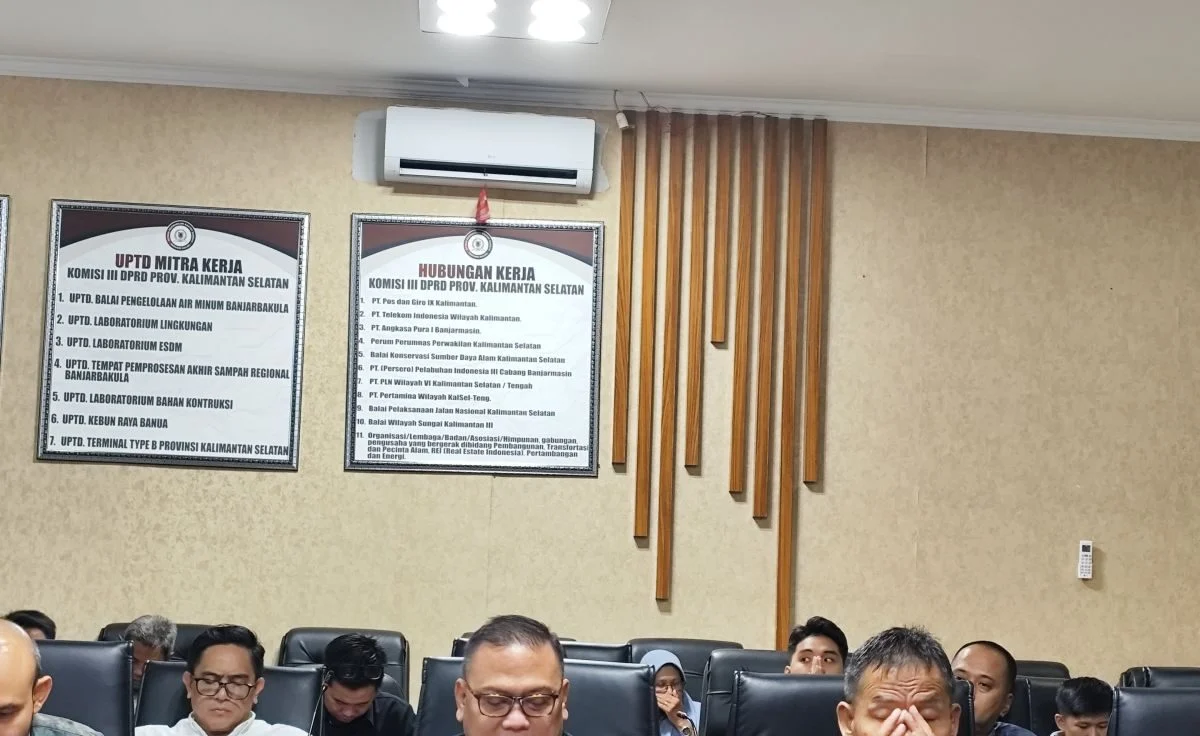 Rapat Dengar Pendapat Komisi III DPRD Kalsel bersama jajaran manajemen PLN Kalselteng di Banjarmasin.
