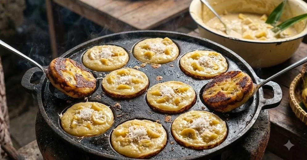 Sajian roti pisang khas Banjar yang siap dihidangkan