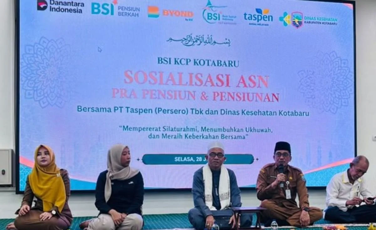 Sosialisasi ASN pra pensiun oleh Pemkab Kotabaru bersama BSI dan PT Taspen