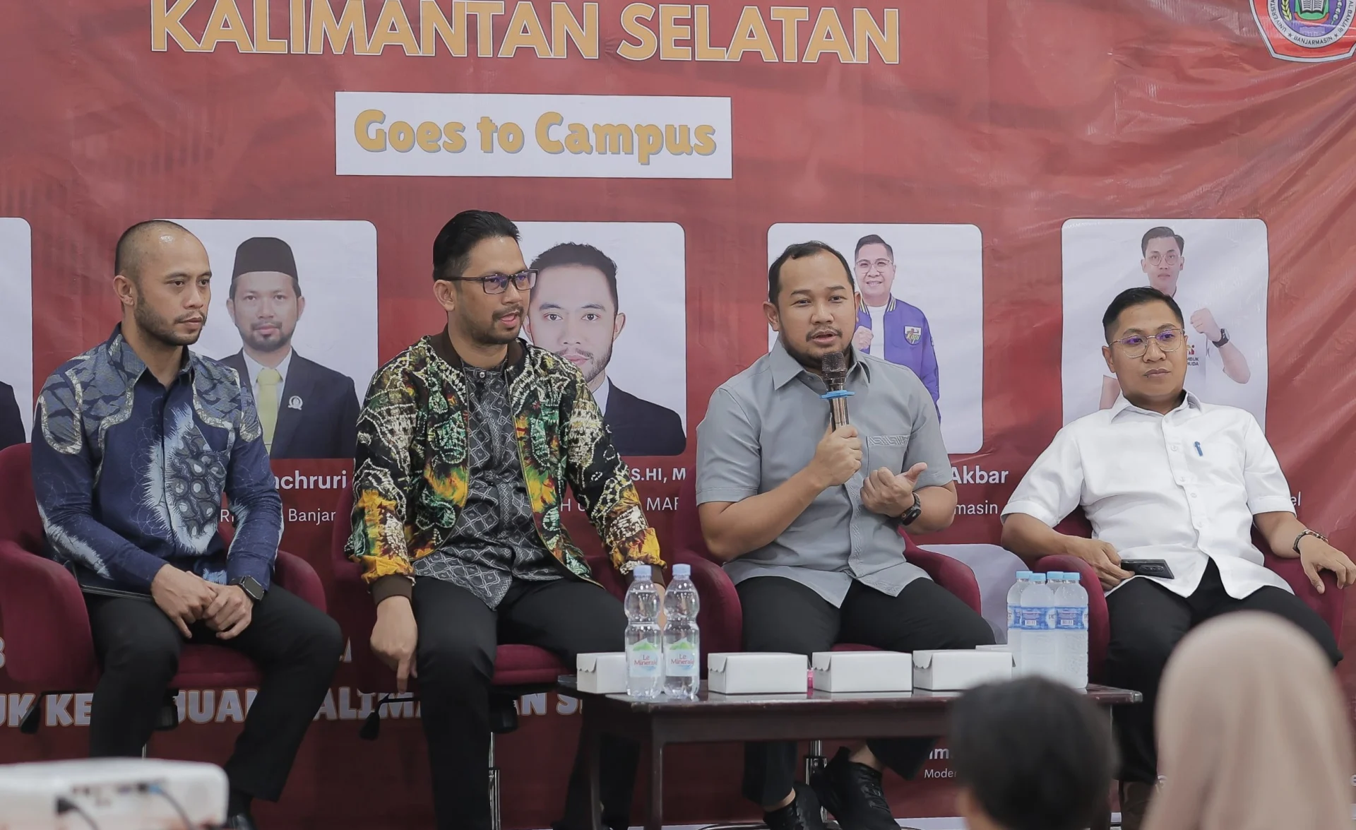 Wakil Ketua DPRD Kalsel H. Muhammad Alpiya Rakhman dalam acara Rembuk Pemuda Goes to Campus di UNISKA MAB Banjarmasin