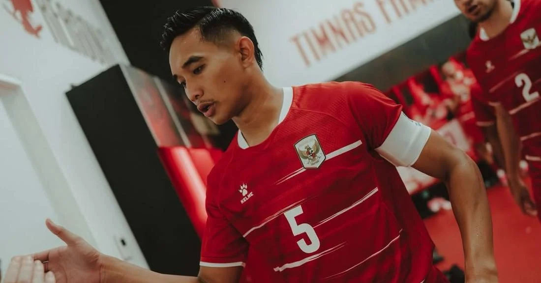 Kapten Timnas Indonesia Rizky Ridho usai laga melawan Vietnam di Piala AFF