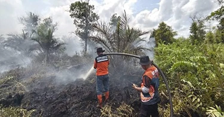 Petugas dan armada helikopter melakukan penanganan karhutla di Kalimantan Tengah