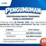 Ilustrasi transaksi top up DANA dan ShopeePay melalui aplikasi Aksel Bank Kalsel