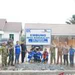 Pembangunan embung air bersih oleh PT Cipta Kridatama di Desa Mangkalapi, Kabupaten Tanah Bumbu.