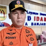 Petugas menangani kebakaran hutan dan lahan gambut di wilayah Kalimantan Selatan