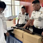 Petugas Rutan Rantau melakukan pemeriksaan sarana keamanan
