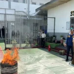 Petugas Rutan Rantau mengikuti pelatihan mitigasi bencana bersama instansi terkait