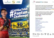 Pengumuman pemenang kompetisi Pantun Challenge Bank Kalsel bersama Barito Putera