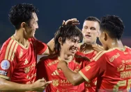 Skuad Persija Jakarta saat menjalani sesi latihan untuk persiapan pertandingan
