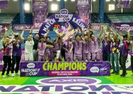 Tim Futsal MAN 2 Samarinda merayakan kemenangan di final regional AXIS Nation Cup 2026