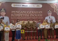 Wali Kota Banjarmasin Muhammad Yamin saat menghadiri acara penganugerahan kompetisi inovasi